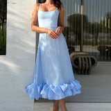 Heather | Women's Sleeveless Twirl Midi Prom Dress