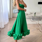 Heather | Women's Sleeveless Twirl Midi Prom Dress