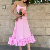 Heather | Women's Sleeveless Twirl Midi Prom Dress