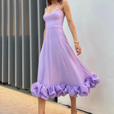 Heather | Women's Sleeveless Twirl Midi Prom Dress