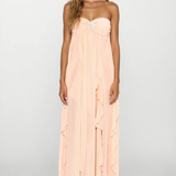 Imogen | Women's Strapless Ruffled Maxi Wedding Guest Dress