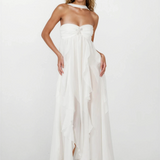 Imogen | Women's Strapless Ruffled Maxi Wedding Guest Dress