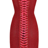 Ivy | Women’s Strapless Glitter Corset Mini Party Dress