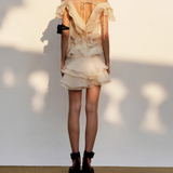 Jazlyn | Women's V-Neck Off-Shoulder Ruffled Mini Summer Dress