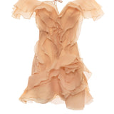 Jazlyn | Women's V-Neck Off-Shoulder Ruffled Mini Summer Dress
