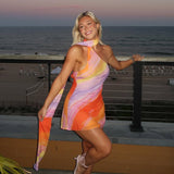 Katalina | Women's One-Shoulder Satin Mini Summer Dress