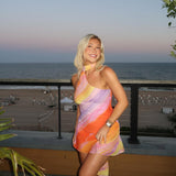 Katalina | Women's One-Shoulder Satin Mini Summer Dress