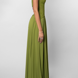 Kenley | Women's Pleated Corset Maxi Wedding Guest Dress