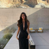Lilith | Women's Halter Backless Maxi Summer Dress