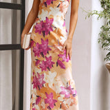 Linnea | Women's Floral Strapless Maxi Wedding Guest Dress
