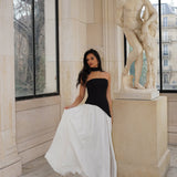 Lucinda | Women's Strapless Maxi Wedding Guest Dress with Scarf