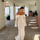 Lucy | Women's Lace Off-Shoulder Maxi Summer Dress
