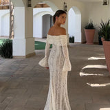 Lucy | Women's Lace Off-Shoulder Maxi Summer Dress