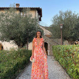 Maeve | Women's Floral Sleeveless Cut-Out Maxi Wedding Guest Dress