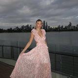 Maeve | Women's Floral Sleeveless Cut-Out Maxi Wedding Guest Dress