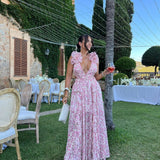 Maeve | Women's Floral Sleeveless Cut-Out Maxi Wedding Guest Dress