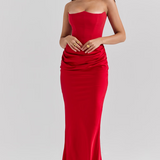 Maisy | Women's Strapless Corset Maxi Wedding Guest Dress