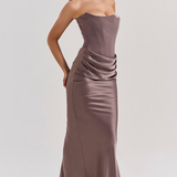 Maisy | Women's Strapless Corset Maxi Wedding Guest Dress