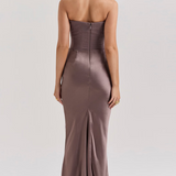 Maisy | Women's Strapless Corset Maxi Wedding Guest Dress
