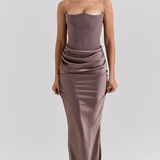 Maisy | Women's Strapless Corset Maxi Wedding Guest Dress