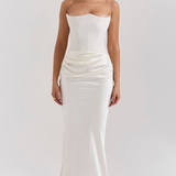 Maisy | Women's Strapless Corset Maxi Wedding Guest Dress