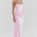 Maisy | Women's Strapless Corset Maxi Wedding Guest Dress