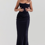 Maisy | Women's Strapless Corset Maxi Wedding Guest Dress