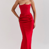 Maisy | Women's Strapless Corset Maxi Wedding Guest Dress