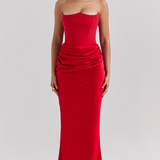 Maisy | Women's Strapless Corset Maxi Wedding Guest Dress