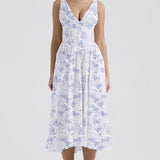 Michelle | Women's Floral Sleeveless Midi Spring Dress