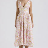 Michelle | Women's Floral Sleeveless Midi Spring Dress