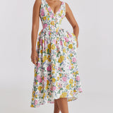 Michelle | Women's Floral Sleeveless Midi Spring Dress