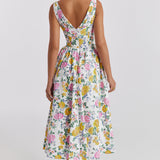 Michelle | Women's Floral Sleeveless Midi Spring Dress