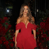 Nina | Women's Off-Shoulder Bubble Mini Cocktail Dress