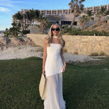 Noella | Women's Strapless Maxi Wedding Guest Dress with Scarf