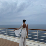 Noella | Women's Strapless Maxi Wedding Guest Dress with Scarf