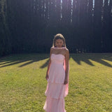 Odessa | Women's Strapless Tiered Maxi Wedding Guest Dress