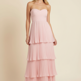Odessa | Women's Strapless Tiered Maxi Wedding Guest Dress