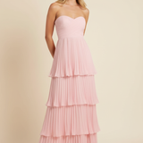 Odessa | Women's Strapless Tiered Maxi Wedding Guest Dress