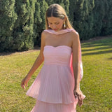 Odessa | Women's Strapless Tiered Maxi Wedding Guest Dress