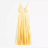 Reina | Women's Sleeveless V-Neck Cut-Out Maxi Wedding Guest Dress