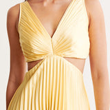Reina | Women's Sleeveless V-Neck Cut-Out Maxi Wedding Guest Dress