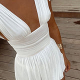 Rhiannon | Women's Sleeveless White Mini Summer Dress