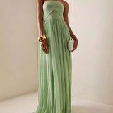 Romilly | Women's Elegant Strapless Maxi Wedding Guest Dress