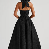 Rosalie | Women's Halter-Neck Midi Wedding Guest Dress