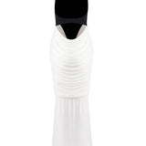 Women's Sleeveless Backless Ruched Bodycon Maxi Dress