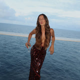 Veronica | Women's Sleeveless Sequin Maxi Prom Dress