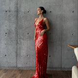 Veronica | Women's Sleeveless Sequin Maxi Prom Dress