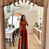 Wren | Women's Strapless Mesh Cut-Out Maxi Summer Dress