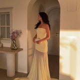 Melody | Women's Strapless Maxi Wedding Guest Dress
